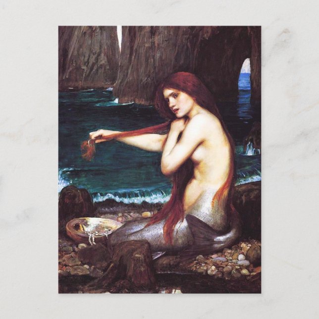 John William Waterhouse Mermaid Carte postale (Devant)