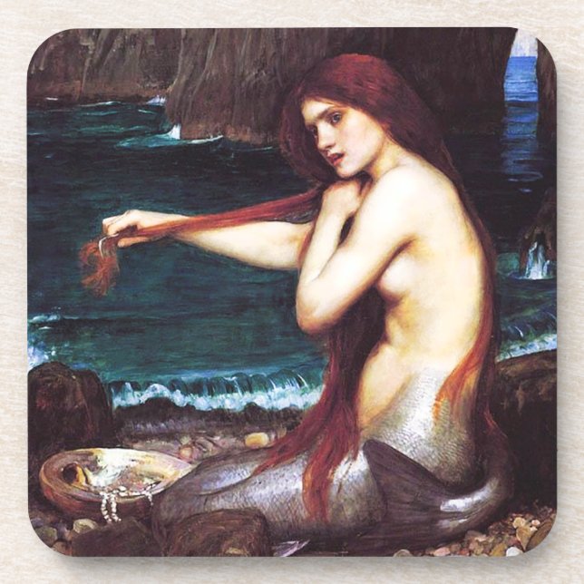 John William Waterhouse Mermaid Dessous de verre (Devant)