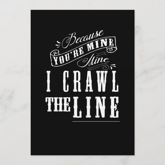 Johnny Cash Baby Shower Invitation (Devant)