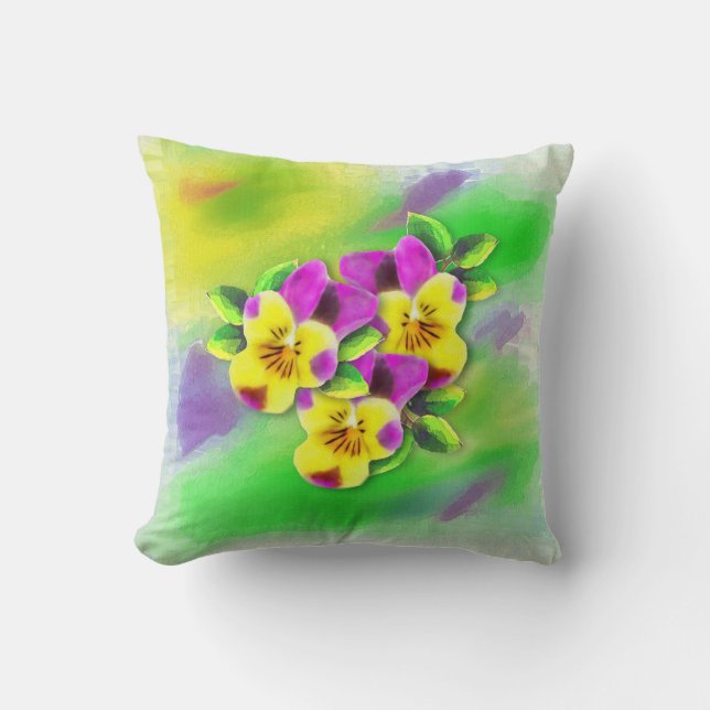 Johnny Jump-ups Coussin (Recto)