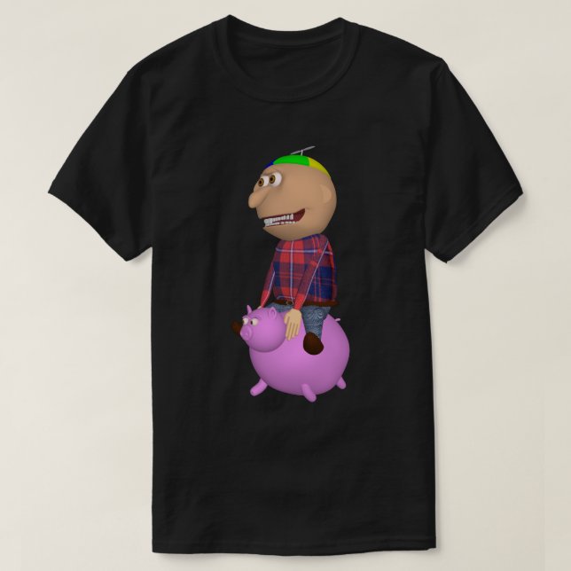 Johnny Riding a Pig T-shirt (Design devant)