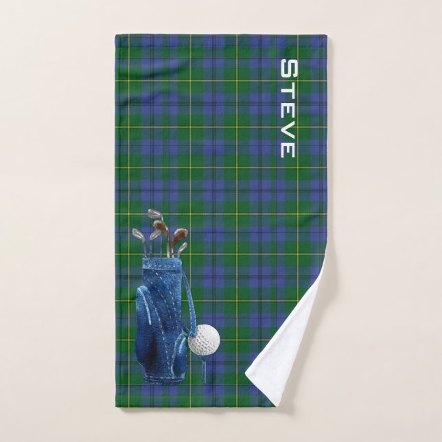 Johnston Plaid Golf Towel (Serviette à main)