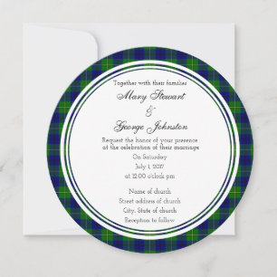 Johnston Scottish Mariage Round Invitation