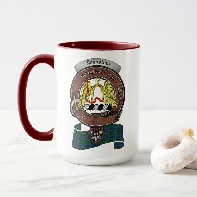 Johnstone Clan Badge Combo 15oz Mug (Avec donut)