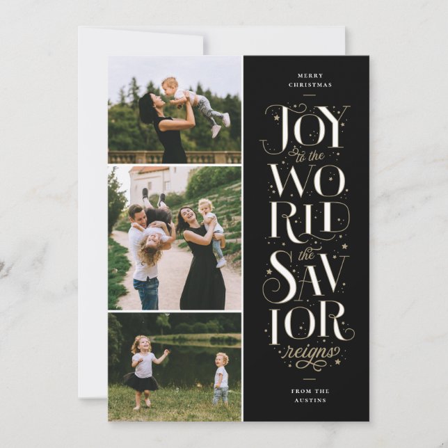 Joie à la carte de Noël religieuse mondiale (Devant)