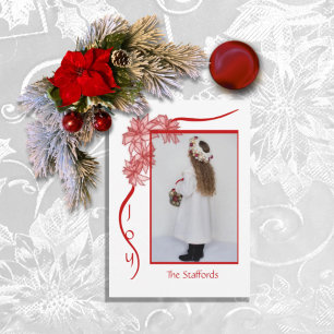 Joie à la carte de Noël rouge du monde