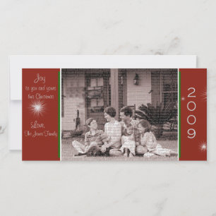 Joie à votre carte de Noël et à votre famille