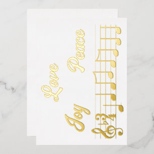 Joie Amour Paix Notes de Musique Joyeux Noël