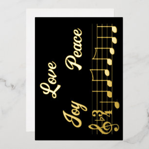 Joie Amour Paix Notes de Musique Joyeux Noël
