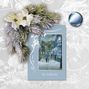 Joie au Monde Carte de Noël en Papier d'Aluminium
