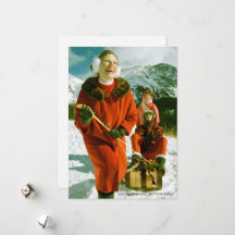 "JOIE AU MONDE" Carte de vacances plate