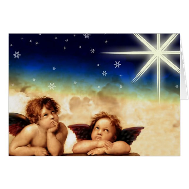 Joie au monde. Cartes de Noël Art (Devant horizontal)