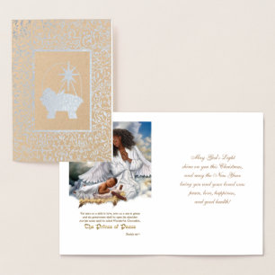 Joie au monde. Cartes de Noël en papier métallisé 