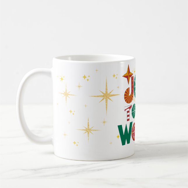 Joie au monde festif Mug (Gauche)