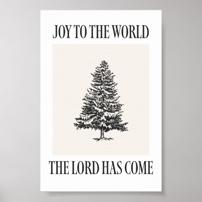 Joie au Monde Impression de Noël d'Arbre de Noël V (Devant)