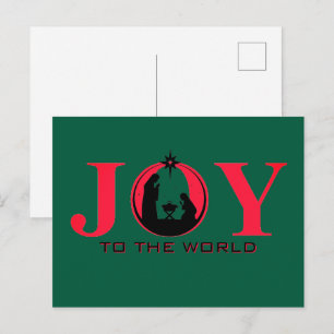 Joie au monde Nativité Carte postale de Noël
