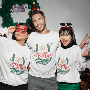 Joie au sweatshirt de Noël mondial