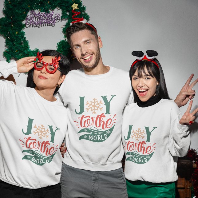 Joie au sweatshirt de Noël mondial (Joy to the world christmas sweatshirt
)