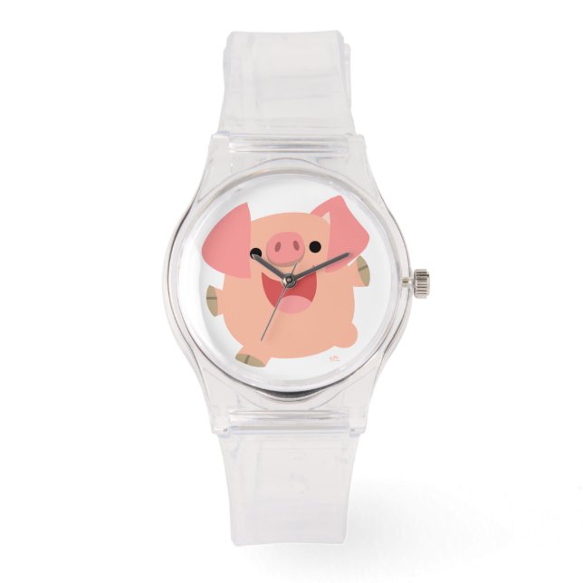 Joie Cartoon Cochon Femmes Montre Sportive (Recto)