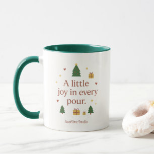 Joie dans une Tasse Mug de Noël Minimaliste
