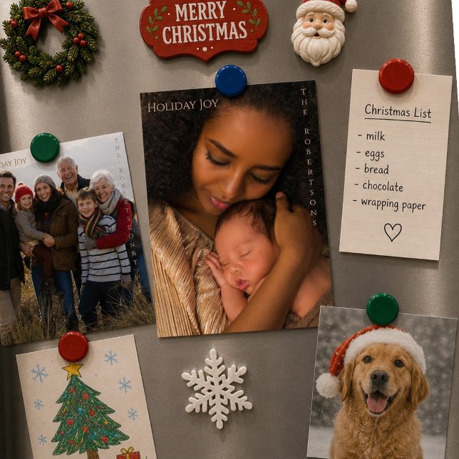 Joie de Fête Moderne Photo Magnétique de Noël (Créateur téléchargé)