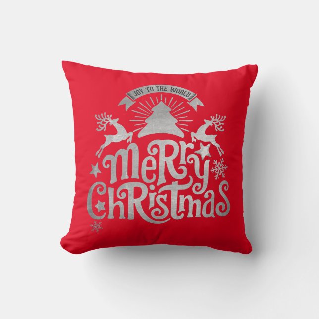 Joie de Joyeux Noël au coussin de vacances du (Recto)