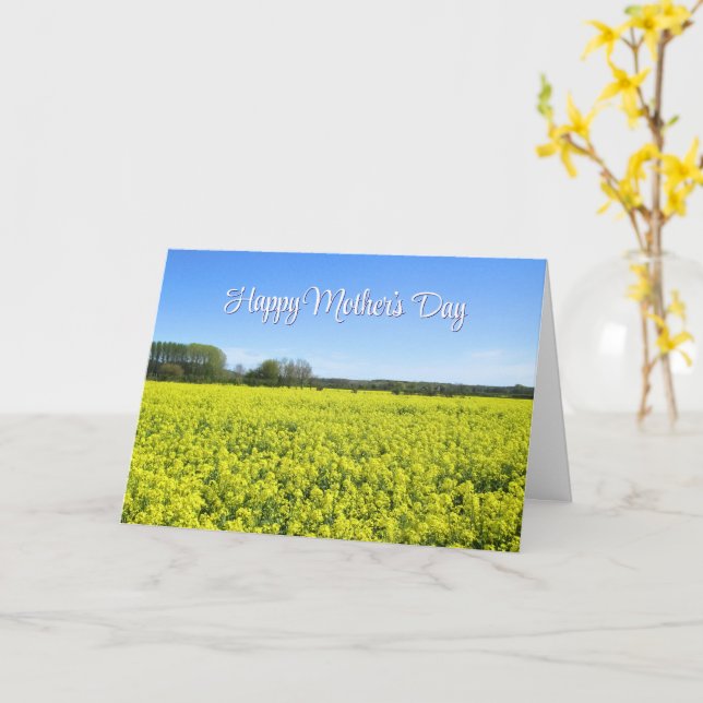 Joie de la Campagne Jaune et Bleu - Carte de la Fê (Fleur jaune)
