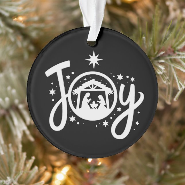 Joie de Noël chrétienne Jésus Scène de la Nativité (Arbre)