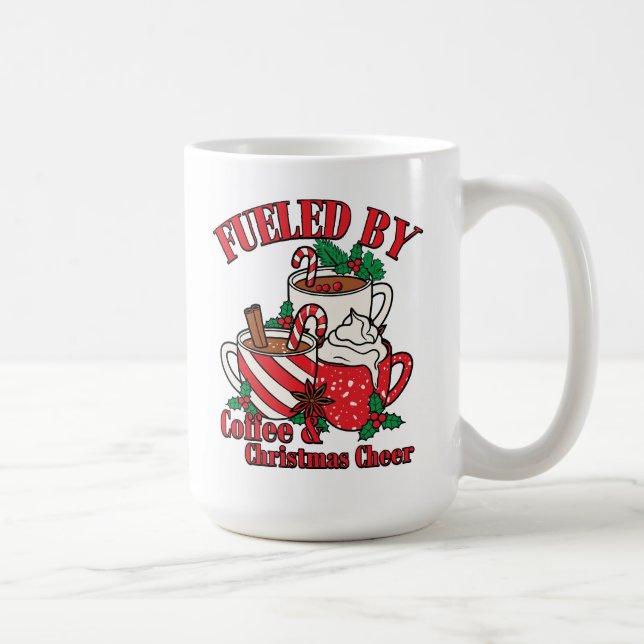 Joie de Noël représentée dans des tasses de café d (Droite)