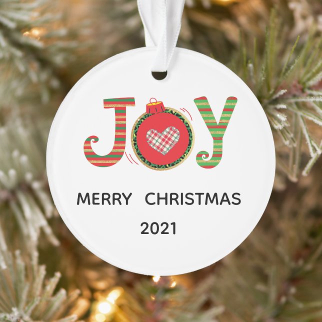 Joie de Noël Rouge Vert Vacances  (Arbre)