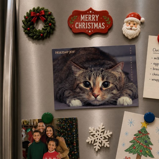 Joie de vacances Photo magnétique de Noël d'animal (Créateur téléchargé)
