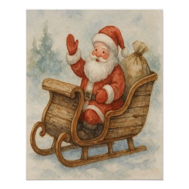 Joie des Fêtes – Affiche de Noël Élégante (Devant)