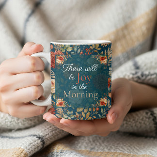 Joie du matin – Mug chrétien floral automnal