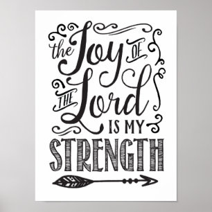 Joie du seigneur Calligraphy Art Poster