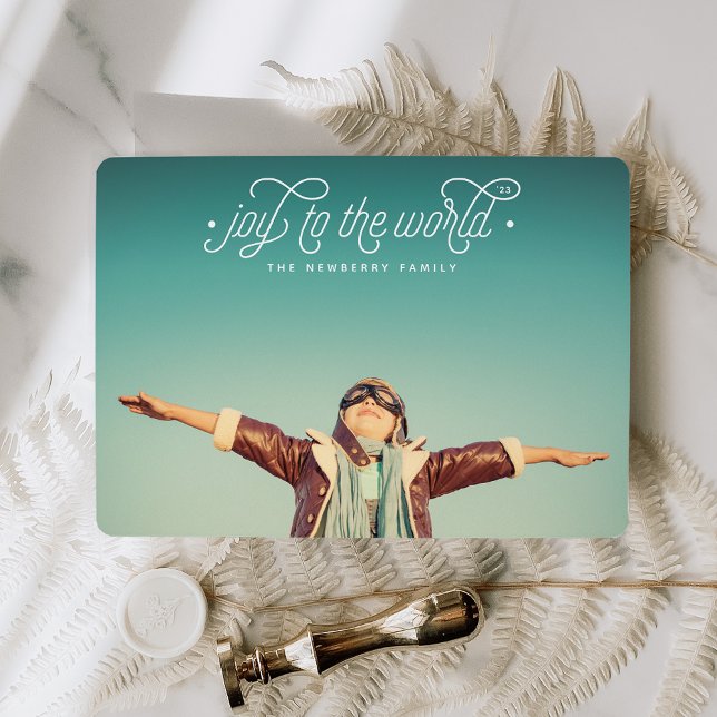 Joie élégante | Carte photo de vacances (Créateur téléchargé)