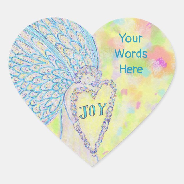 Joie Guardian Angel Art Autocollants personnalisés (Devant)