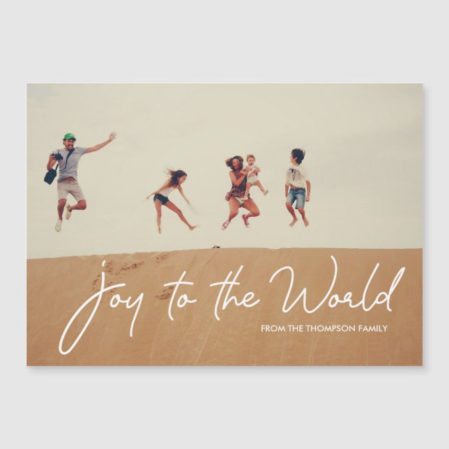 Joie moderne au monde Fun Christmas Photo (Devant)