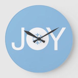 Joie Noël Bleu Grande horloge