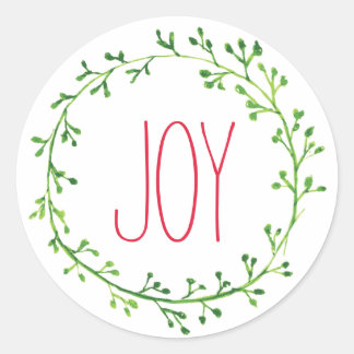 Joie Noël Wreath Typographie Citation Stickers