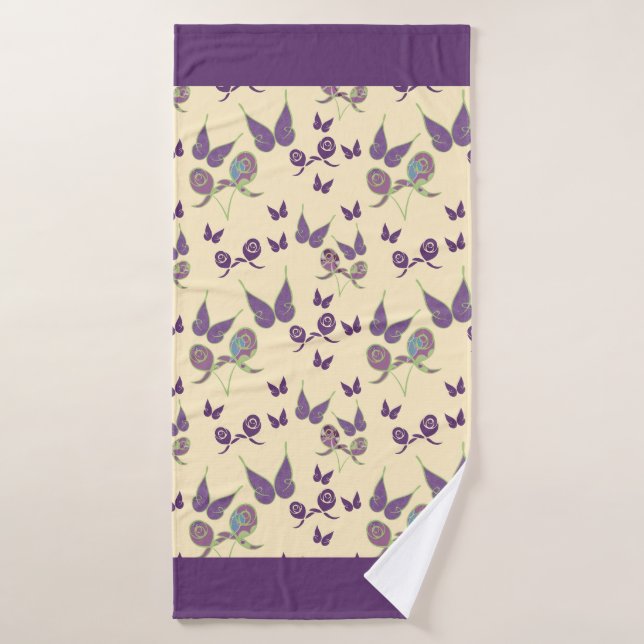 Joie Papillon dans Serviette de Bain Crème (Serviette de bain)