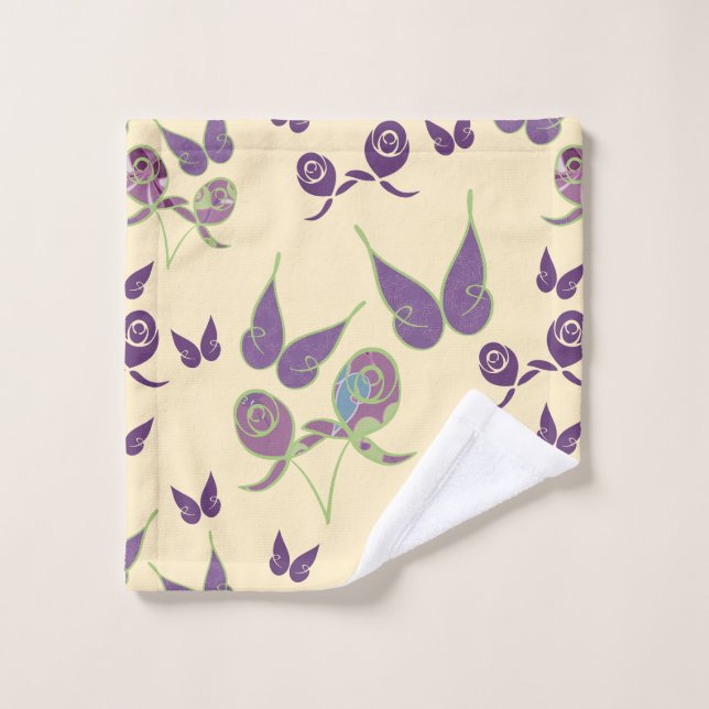 Joie Papillon en tissu lavé crème (Gant de toilette)