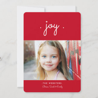 Joie simple Carte photo de vacances | Red