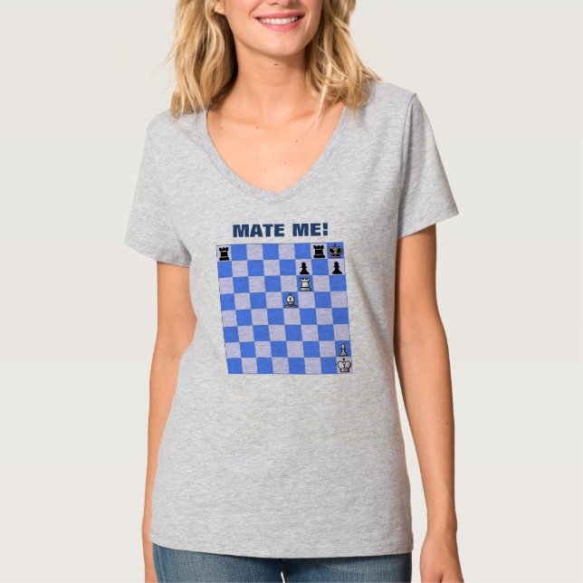 Joignez-moi T-shirt de motif d'échecs (Devant)