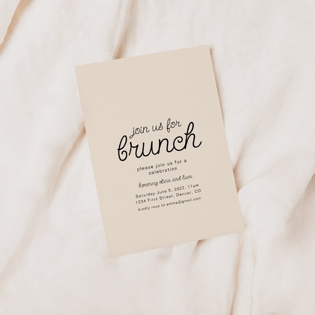 Join us For Brunch Party Invitation Template (Créateur téléchargé)