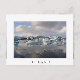 Jokulsarlon glacier lake, Islande carte postale bl