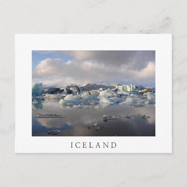 Jokulsarlon glacier lake, Islande carte postale bl (Devant)