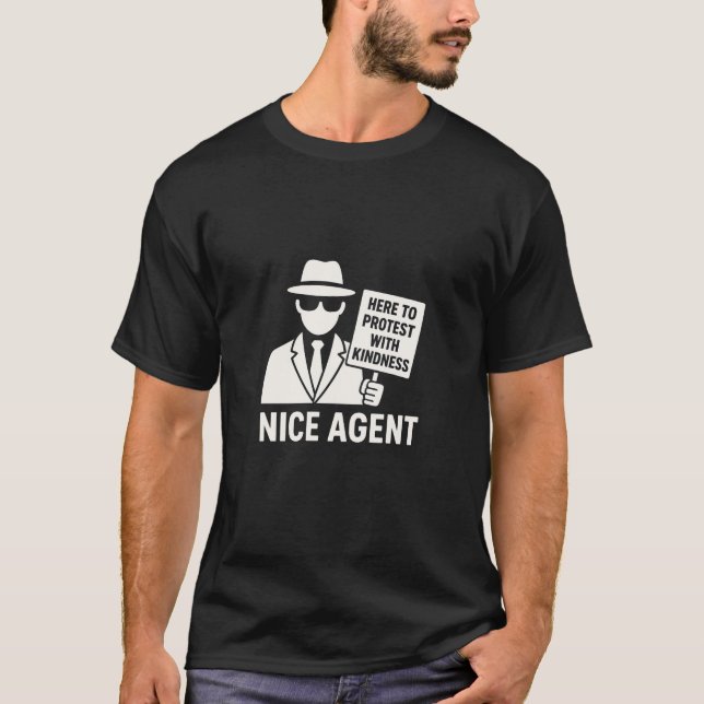 Joli Agent – Protestez avec gentillesse T-shirt (Devant)