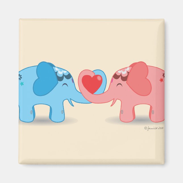 Joli aimant éléphant (Devant)