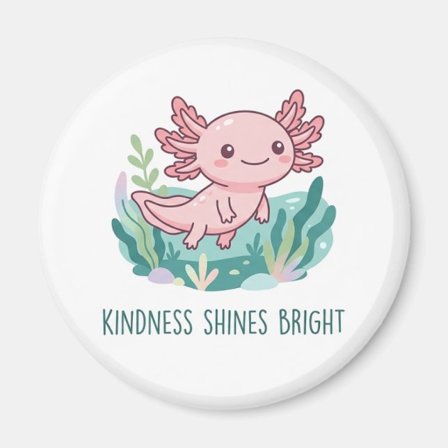Joli aimant inspirant axolotl (Devant)