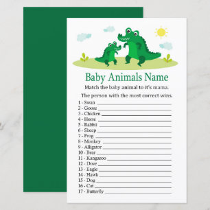 Joli Alligator Bébé Animaux Nom Jeu